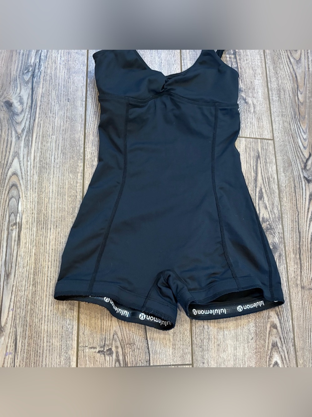 lululemon Upstage Dance Bodysuit Black One Piece Unitard Romper - Picture 3 of 8